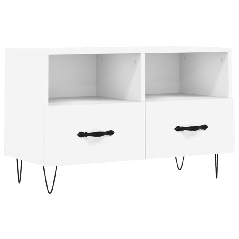 Tv-meubel 80x36x50 cm bewerkt hout wit MeubelReus