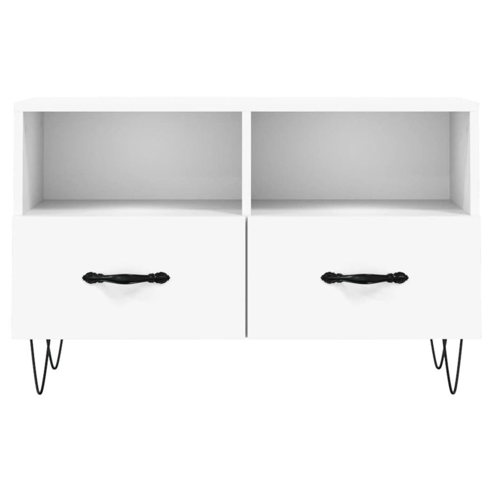 Tv-meubel 80x36x50 cm bewerkt hout wit MeubelReus