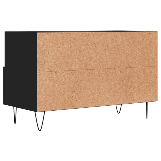 Tv-meubel 80x36x50 cm bewerkt hout zwart MeubelReus