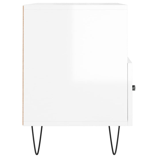 Tv-meubel 80x36x50 cm bewerkt hout hoogglans wit MeubelReus