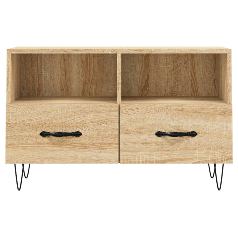 Tv-meubel 80x36x50 cm bewerkt hout sonoma eiken MeubelReus