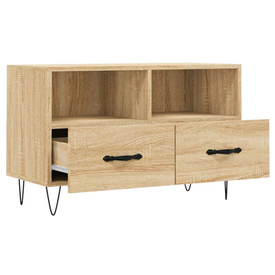 Tv-meubel 80x36x50 cm bewerkt hout sonoma eiken MeubelReus