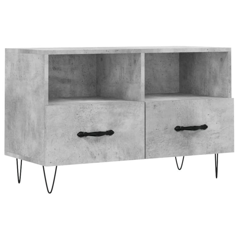 Tv-meubel 80x36x50 cm bewerkt hout betongrijs MeubelReus