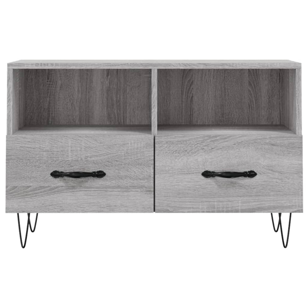 Tv-meubel 80x36x50 cm bewerkt hout grijs sonoma eikenkleurig MeubelReus