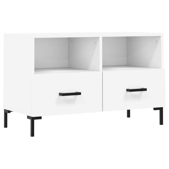 Tv-meubel 80x36x50 cm bewerkt hout wit MeubelReus