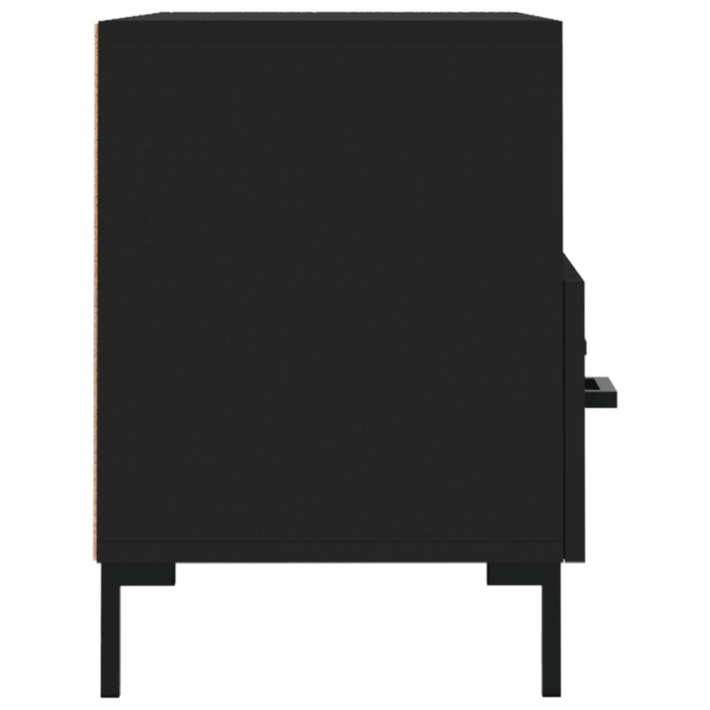 Tv-meubel 80x36x50 cm bewerkt hout zwart MeubelReus