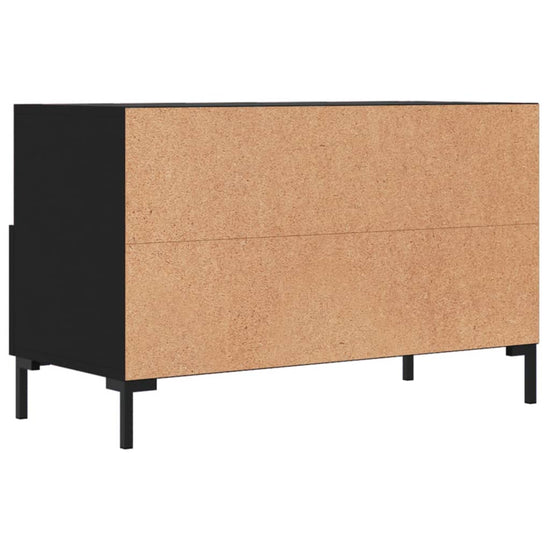 Tv-meubel 80x36x50 cm bewerkt hout zwart MeubelReus