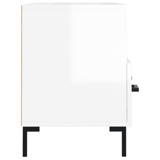Tv-meubel 80x36x50 cm bewerkt hout hoogglans wit MeubelReus