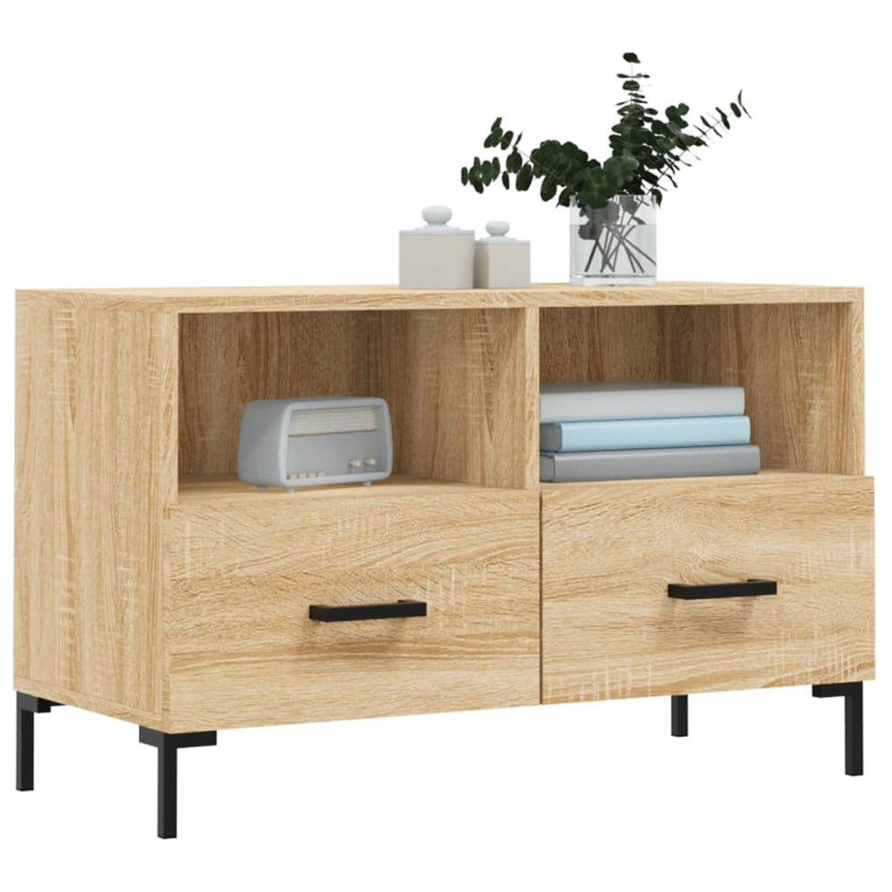 Tv-meubel 80x36x50 cm bewerkt hout sonoma eiken MeubelReus