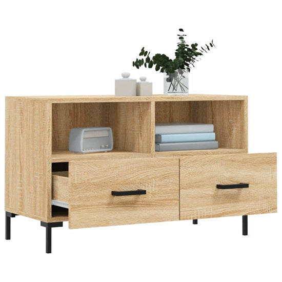 Tv-meubel 80x36x50 cm bewerkt hout sonoma eiken MeubelReus