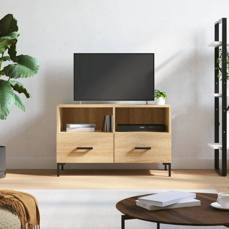 Tv-meubel 80x36x50 cm bewerkt hout sonoma eiken MeubelReus