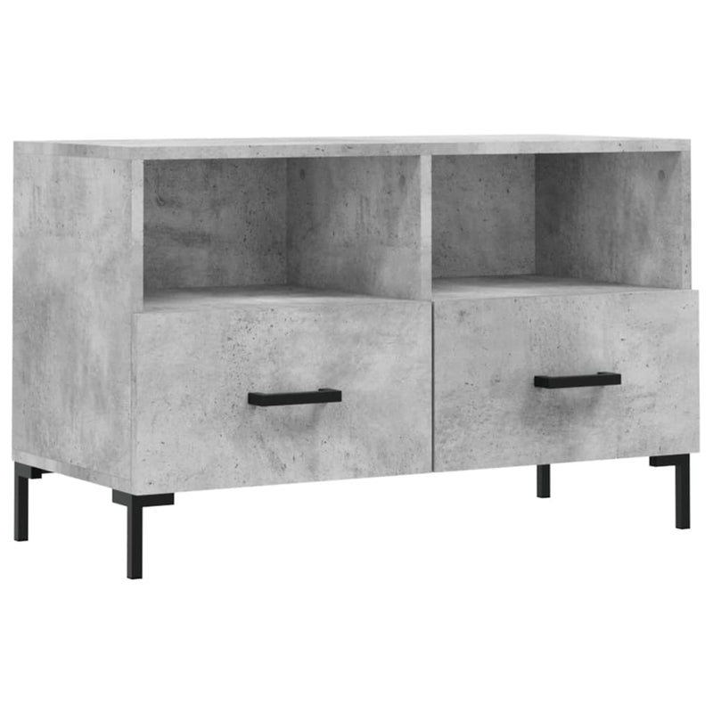 Tv-meubel 80x36x50 cm bewerkt hout betongrijs MeubelReus