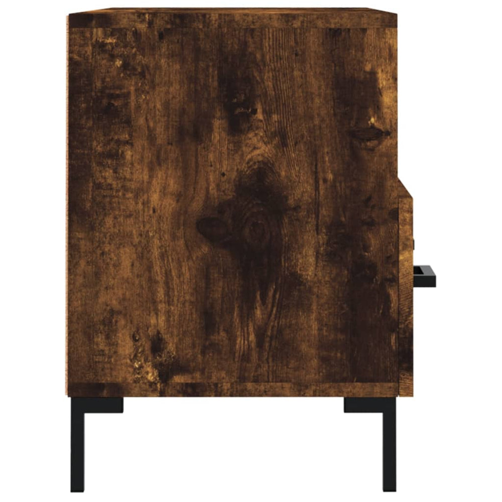 Tv-meubel 80x36x50 cm bewerkt hout gerookt eikenkleurig MeubelReus