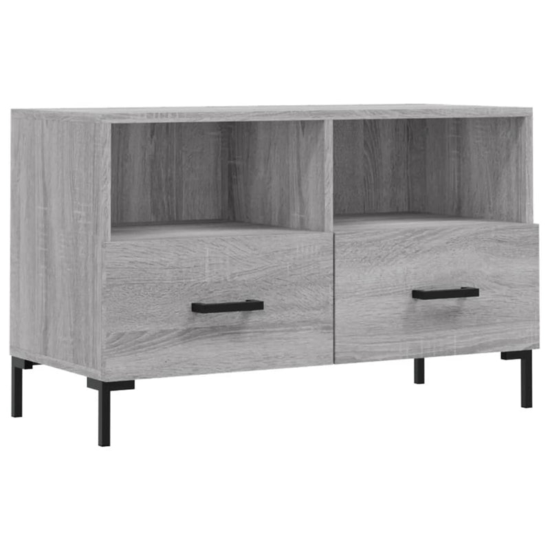 Tv-meubel 80x36x50 cm bewerkt hout grijs sonoma eikenkleurig MeubelReus