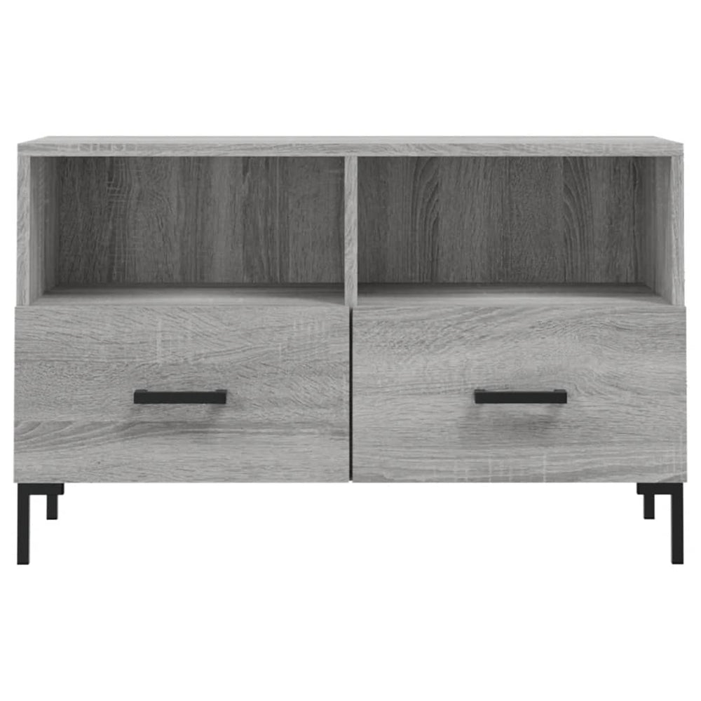 Tv-meubel 80x36x50 cm bewerkt hout grijs sonoma eikenkleurig MeubelReus