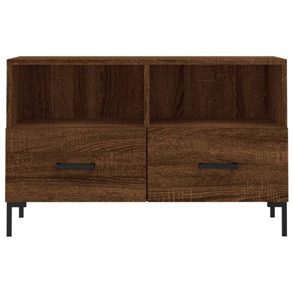 Tv-meubel 80x36x50 cm bewerkt hout bruin eikenkleur MeubelReus