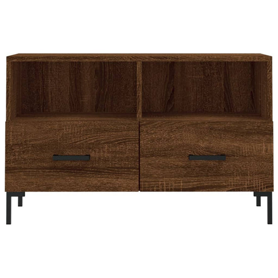Tv-meubel 80x36x50 cm bewerkt hout bruin eikenkleur MeubelReus