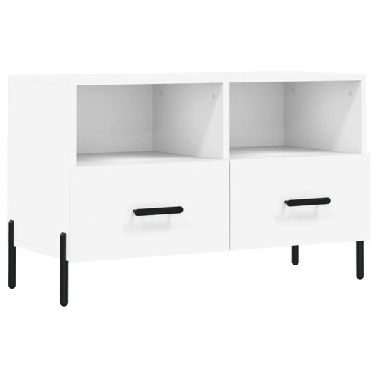 Tv-meubel 80x36x50 cm bewerkt hout wit MeubelReus