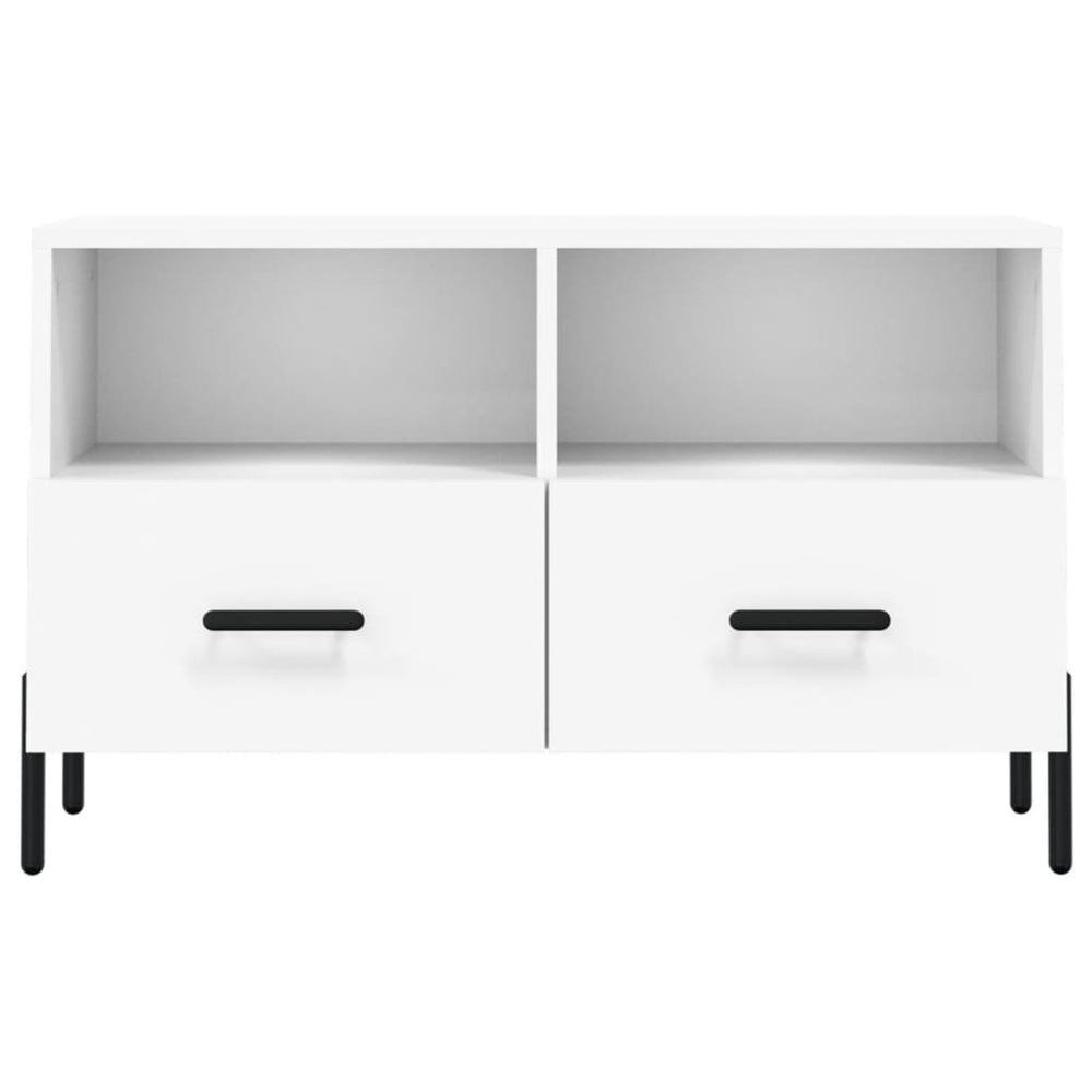 Tv-meubel 80x36x50 cm bewerkt hout wit MeubelReus