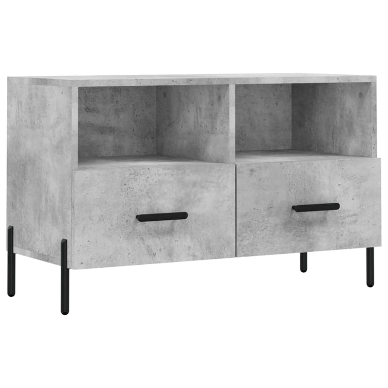 Tv-meubel 80x36x50 cm bewerkt hout betongrijs MeubelReus