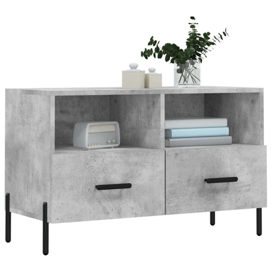 Tv-meubel 80x36x50 cm bewerkt hout betongrijs MeubelReus