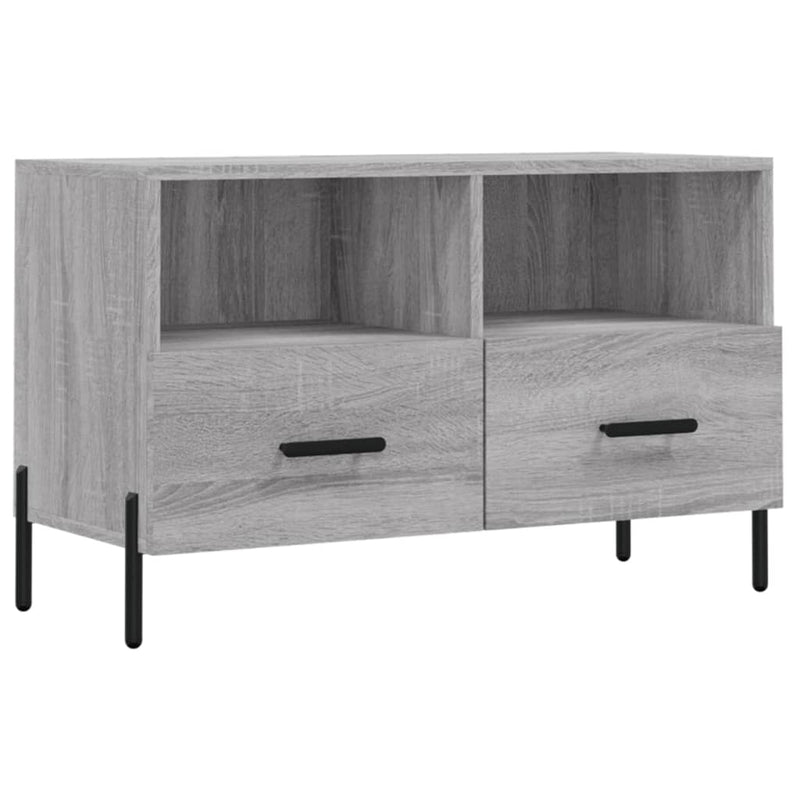 Tv-meubel 80x36x50 cm bewerkt hout grijs sonoma eikenkleurig MeubelReus