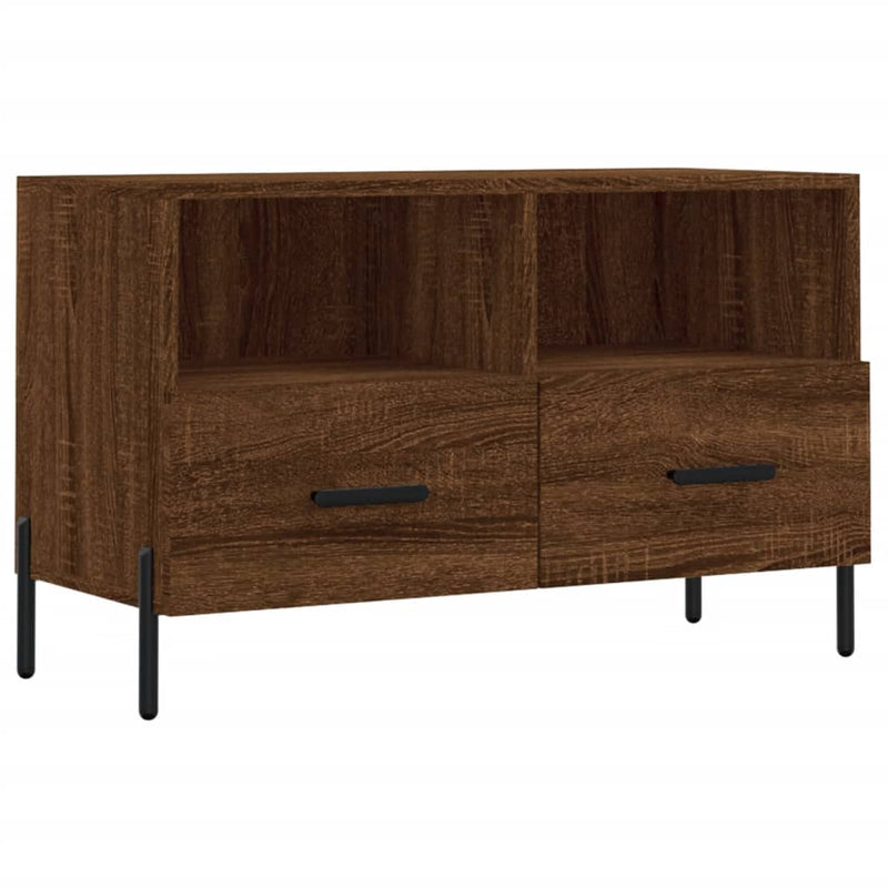 Tv-meubel 80x36x50 cm bewerkt hout bruin eikenkleur MeubelReus