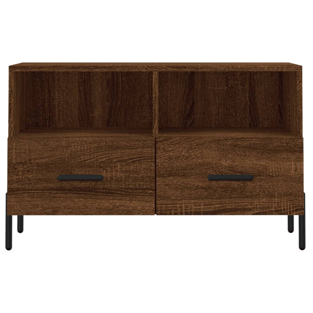 Tv-meubel 80x36x50 cm bewerkt hout bruin eikenkleur MeubelReus