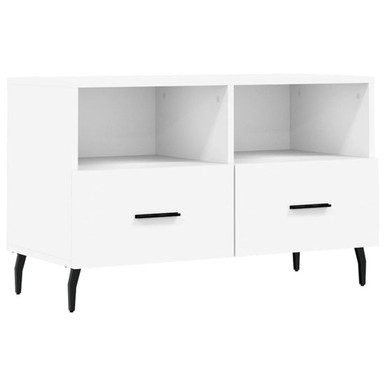 Tv-meubel 80x36x50 cm bewerkt hout wit MeubelReus