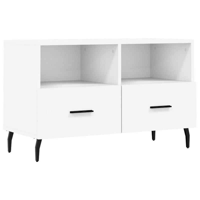 Tv-meubel 80x36x50 cm bewerkt hout wit MeubelReus