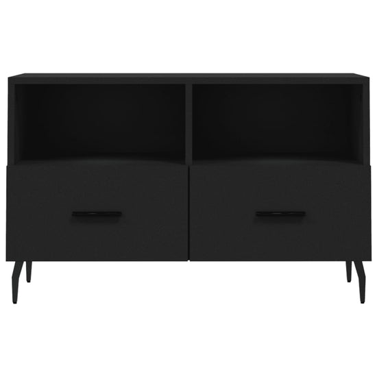 Tv-meubel 80x36x50 cm bewerkt hout zwart MeubelReus