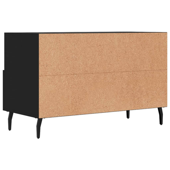 Tv-meubel 80x36x50 cm bewerkt hout zwart MeubelReus