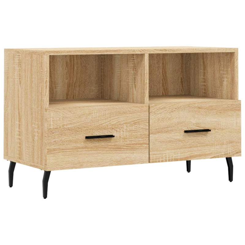 Tv-meubel 80x36x50 cm bewerkt hout sonoma eiken MeubelReus