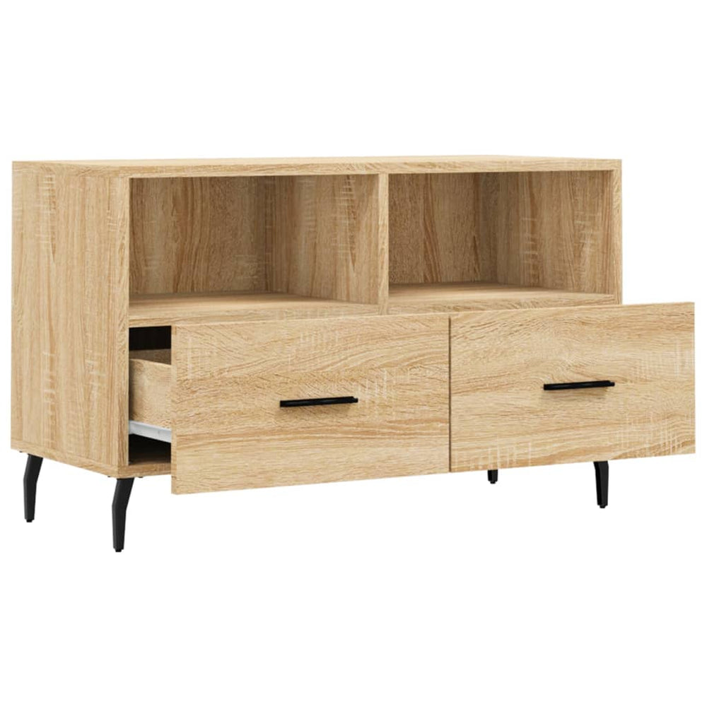 Tv-meubel 80x36x50 cm bewerkt hout sonoma eiken MeubelReus