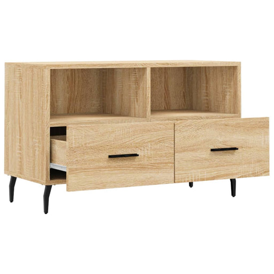 Tv-meubel 80x36x50 cm bewerkt hout sonoma eiken MeubelReus