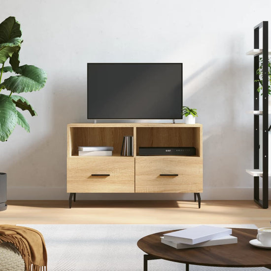 Tv-meubel 80x36x50 cm bewerkt hout sonoma eiken MeubelReus