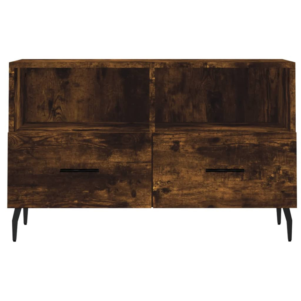 Tv-meubel 80x36x50 cm bewerkt hout gerookt eikenkleurig MeubelReus