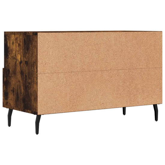 Tv-meubel 80x36x50 cm bewerkt hout gerookt eikenkleurig MeubelReus
