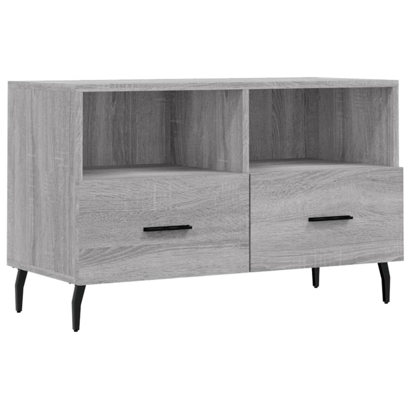 Tv-meubel 80x36x50 cm bewerkt hout grijs sonoma eikenkleurig MeubelReus