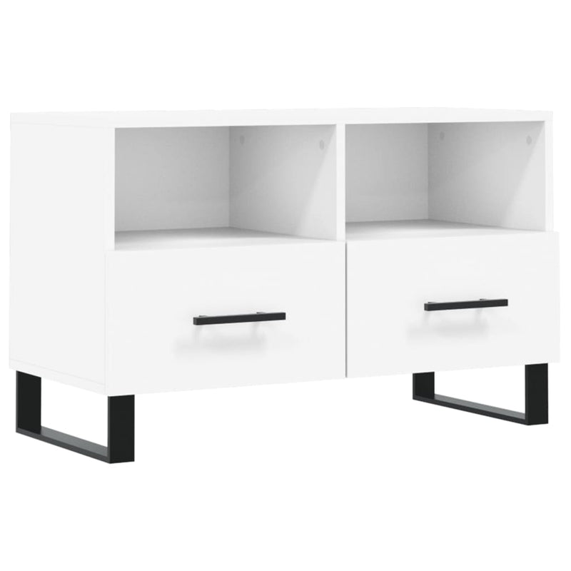 Tv-meubel 80x36x50 cm bewerkt hout wit MeubelReus