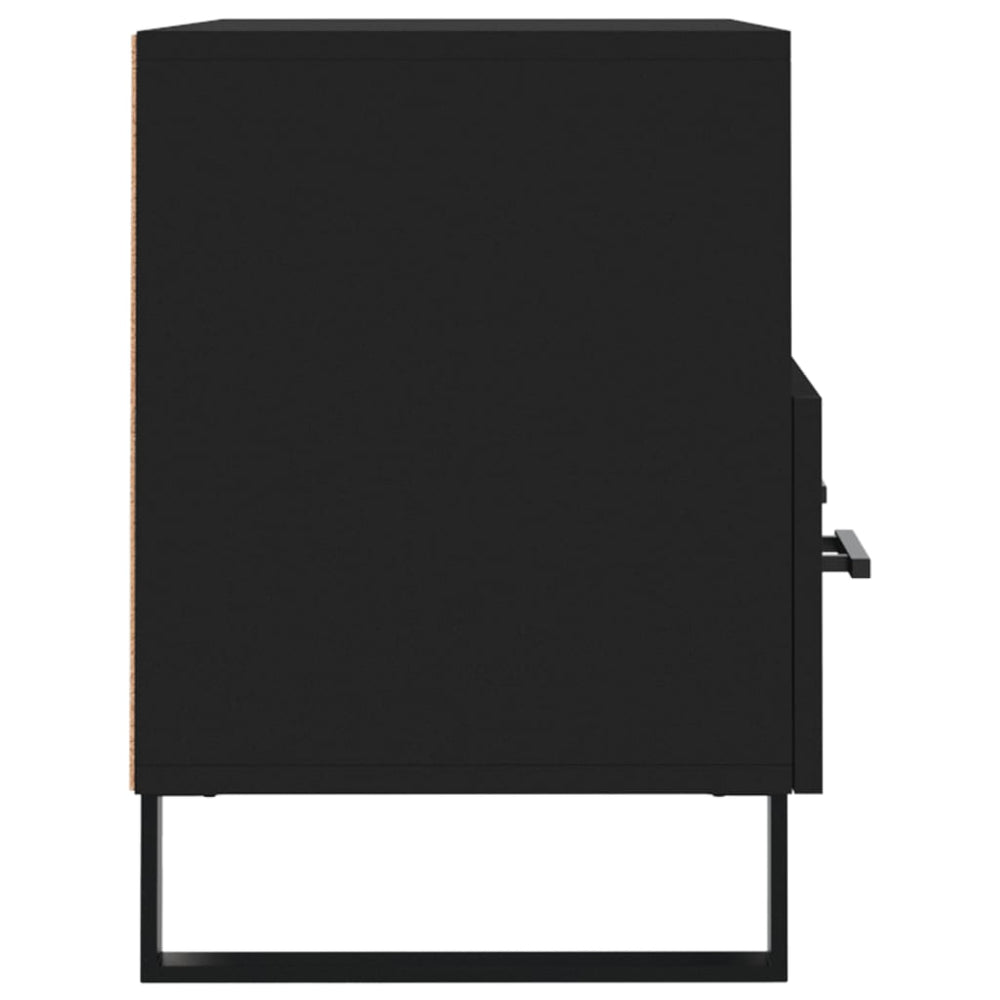 Tv-meubel 80x36x50 cm bewerkt hout zwart MeubelReus