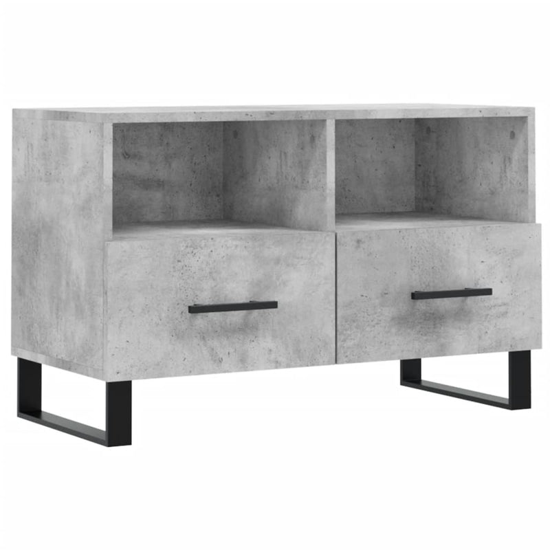 Tv-meubel 80x36x50 cm bewerkt hout betongrijs MeubelReus