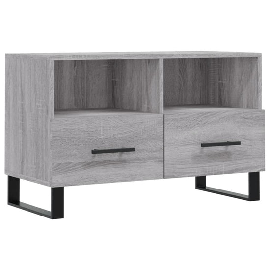 Tv-meubel 80x36x50 cm bewerkt hout grijs sonoma eikenkleurig MeubelReus