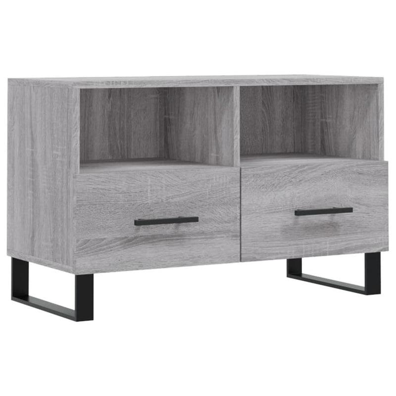Tv-meubel 80x36x50 cm bewerkt hout grijs sonoma eikenkleurig MeubelReus