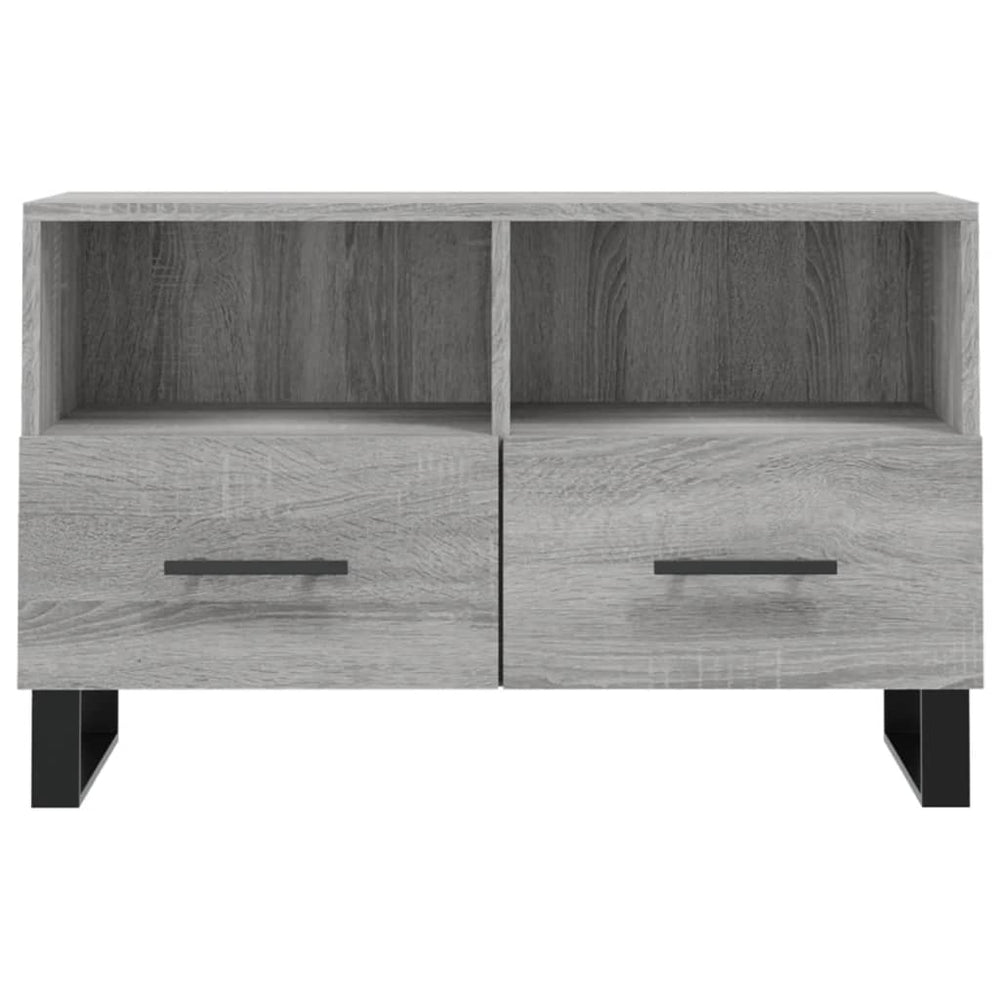 Tv-meubel 80x36x50 cm bewerkt hout grijs sonoma eikenkleurig MeubelReus