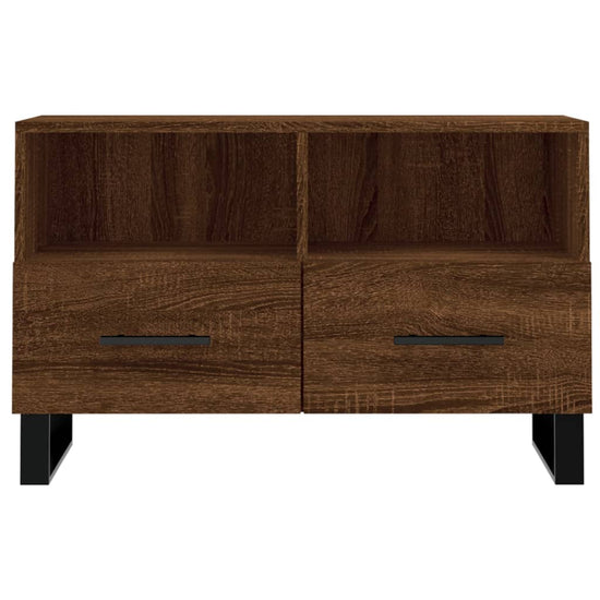 Tv-meubel 80x36x50 cm bewerkt hout bruin eikenkleur MeubelReus