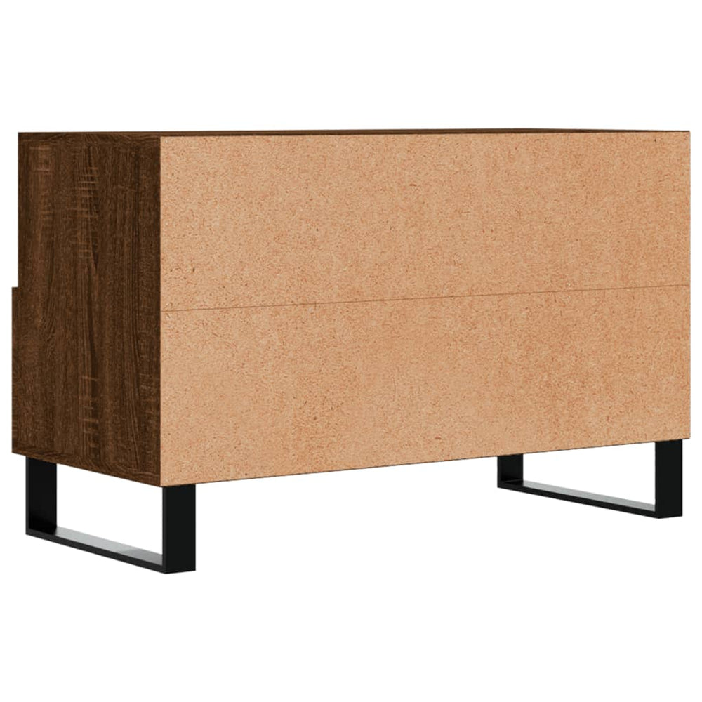 Tv-meubel 80x36x50 cm bewerkt hout bruin eikenkleur MeubelReus