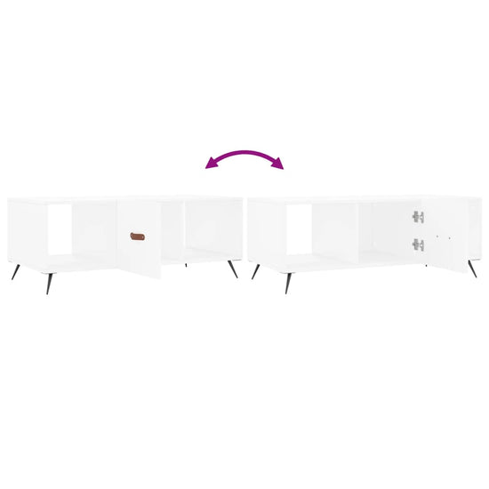 Salontafel 102x50x40 cm bewerkt hout wit MeubelReus