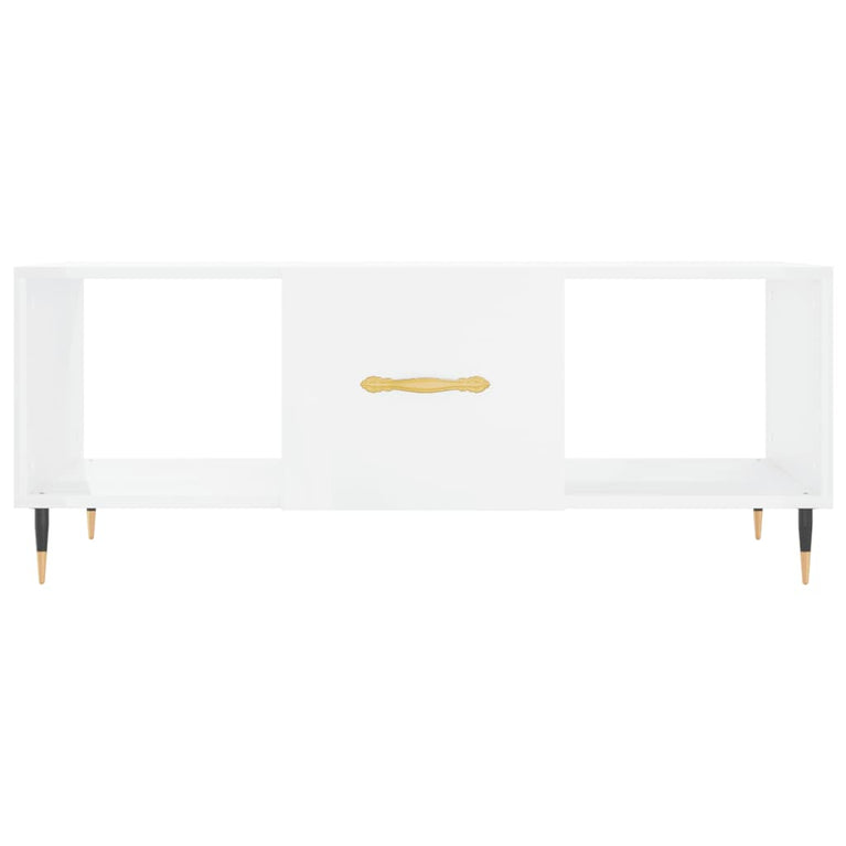 Salontafel 102x50x40 cm bewerkt hout hoogglans wit MeubelReus