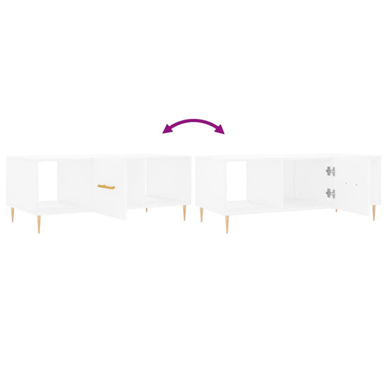 Salontafel 102x50x40 cm bewerkt hout wit MeubelReus